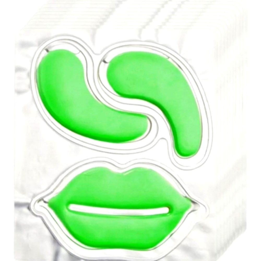 10 Pairs Aloe Vera Under Eye Patches and Moisturizing Lip Mask Set